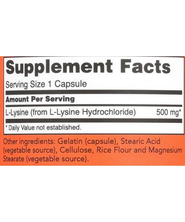 Now Foods L-Lysine 500 mg - 100 Tablets | Immune Support & Amino Acid Supplement - Buy Online on GoSupps.com