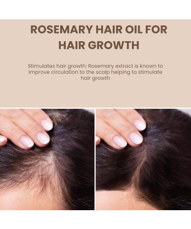 Rosemary Oil For Hair Growth 100ml with Castor oil Jojoba Peppermint & Tea Tree oils - Natural Scalp Treatment for Thicker Stronger Hair - Buy Online on GoSupps.com