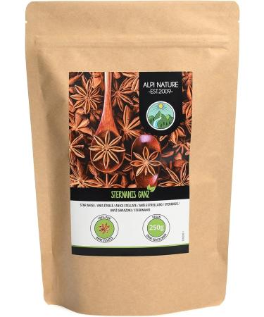100% Natural Star Anise Whole (250g) - Pure Star Anise Pods for Tea - Additive-Free - 8.8oz Pack - Buy Online on GoSupps.com