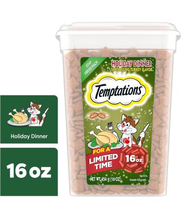 TEMPTATIONS Holiday Dinner Turkey and Sweet Potato Cat Treats - 16 oz - Buy Online on GoSupps.com
