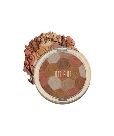Milani Illuminating Face Powder - Amber Nectar (0.35 Ounce) Cruelty-Free Highlighter  Blush & Bronzer in One Compact to Shape  Contour & Highlight