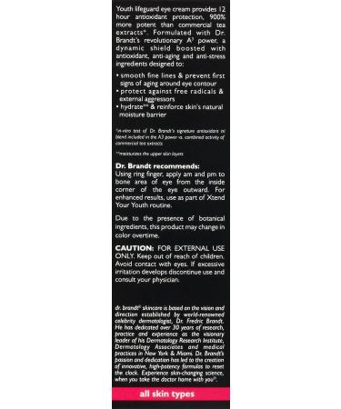 Dr. Brandt Skincare Xtend Your Youth Eye Cream 0.5 Fl Oz - Anti-Aging Formula for Youthful Eyes - Buy Online on GoSupps.com