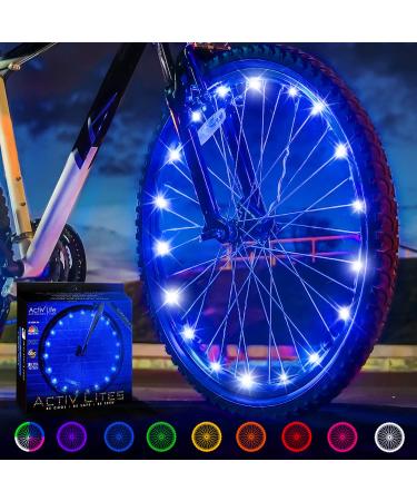 Activ Life Bike Wheel Lights, LED Bicycle Wheel Lights for Bike Wheels & Tire Spokes, Fits Both Kids and Adult Bikes, Summer Fun Accessories & Gifts for Kids & Teens, 1 Pack (1 Wheel), Blue