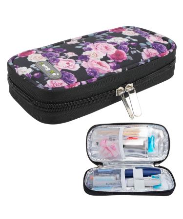 Youshares insulin cooling bag - medication cool box diabetics pocket for diabetic utensils keep the stocks safe and cold diabetes pen etui small for travel (rose) 01 -rosa