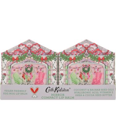 Cath Kidston Lip Balm Mirror Compact 6g Display Tray Eggnog Flavour Travel Size & Vegan Beauty Gift for Her Christmas Decoration & Stocking Filler  - Buy Online on GoSupps.com
