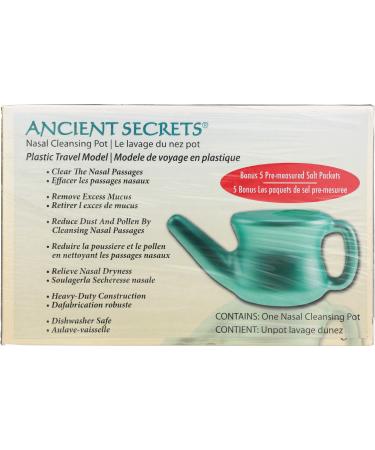 Ancient Secrets Nasal Cleansing Pot Plastic Travel Model Box