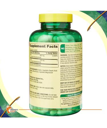 Spring Valley Vitamin B3 Niacin 500mg Flush-Free Capsules - Dietary & Metabolism Support + Venancio's Fridge Sticker (240 Pills) - Buy Online on GoSupps.com