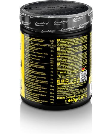 Ironmaxx Upper Zero Lemon 440g | Sugar-Free Training Booster with L-Citrulline L-Arginine Taurine L-Glutamine & Green Tea Extract | 200mg Caffeine per Serving | International Shipping Available - Buy Online on GoSupps.com