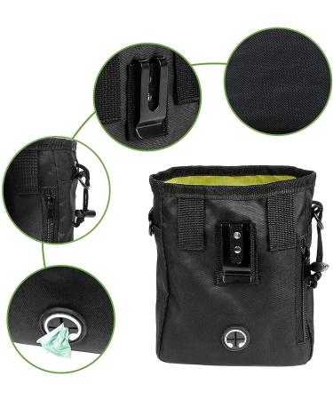 GYTFOG Pet Products Small Dog Treat Bag Black Color Dog Treat Pouch Outdoor Feeding Fanny Pack Portable Foldable Dog Supplies. - Buy Online on GoSupps.com