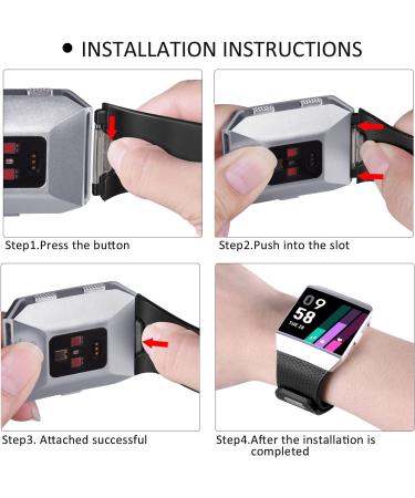 6 Pack Sport Bands Compatible with Fitbit Ionic - Replacement Soft Silicone Wristbands for Men and Women - Rose Gold, Silver, Gold, Black, Gray, Slate - Large - Buy Online on GoSupps.com