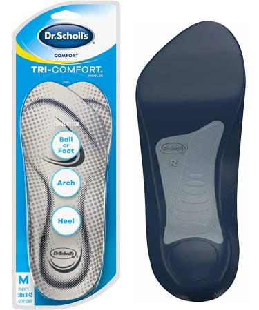 Dr. Scholl’s TRI-COMFORT Insoles // Comfort for Heel Arch and Ball of Foot with Targeted Cushioning and Arch Support (for Men's 8-12 also available Women's 6-10)