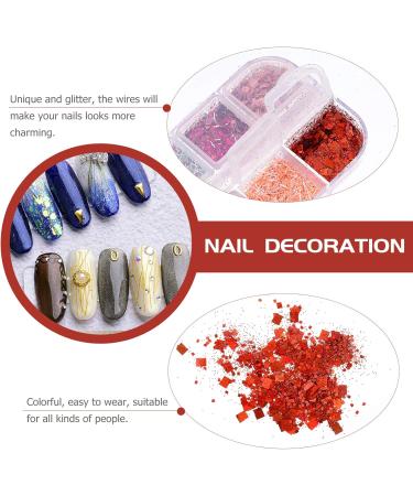 Lurrose 2 Boxes Nail Glitter Manicure Sequin Nails Art Stickers Nail Art Decoration for Women Girls - Buy Online on GoSupps.com