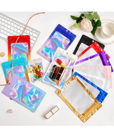 100 Pieces Holographic Resealable Mylar Holographic Ziplock Bags Food Storage Smell Proof Bags with Front Window Packaging Pouch for Cookies Sample Jewelry Snack 4.73 * 7.88 inches 4.73*7.88 inches Holographic - Buy Online on GoSupps.com