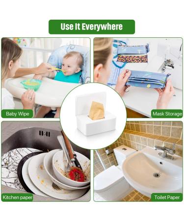 Premium Wet Wipes Box - Versatile Damp Toilet Paper & Baby Wipes Storage with Lid | Ideal for Home & Office Use - Buy Online on GoSupps.com