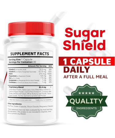 (2 Pack) Sugar Shield Sugar Shield Blood Support Sugar Shield Pills Sugar Shield Capsules Sugar Shield All Natural SugarShield Sugar Shield Advanced Formula Sugar Shield Reviews 60 Capsules - Buy Online on GoSupps.com