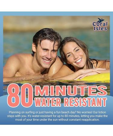 Sunscreen SPF 50 | Reef Safe  Octinoxate & Oxybenzone Free | Broad Spectrum UVAUVB | Water Resistant 80 Min | Fragrance Free - 6 Fl Oz - Buy Online on GoSupps.com