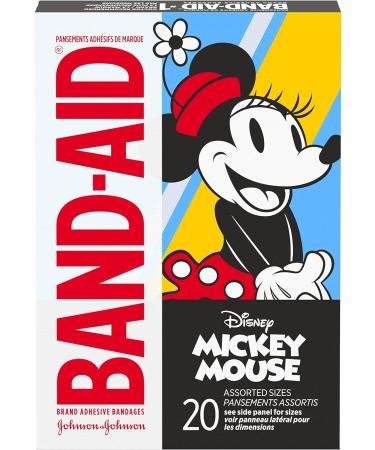 Band-Aid Adhesive Bandages with Disney's Mickey Mouse Fun Designs - 20 Count - Buy Online on GoSupps.com