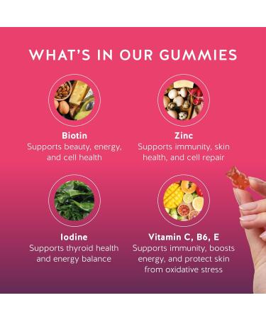 Biotin Gummies for Hair Skin & Nails. 5 000 mcg High Potency Vegan Vitamins for Faster Hair Growth Stronger Nails & Healthy Skin. with Vitamins C & E 90 Gummies 1 Count (Pack of 90) - Buy Online on GoSupps.com