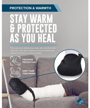 Doctor's Select Leg Cast Sock Cover - Non Slip Adjustable Socks for Women and Men | Foot Cast Toe Cover - Buy Online on GoSupps.com