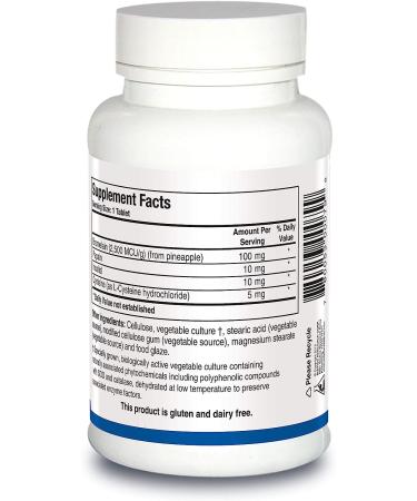 Biotics Research Bromelain Plus | Lactose & Dairy Free Digestive Support | Healthy Inflammatory Response | Muscle Relaxation | Papain 100 Tabs - Buy Online on GoSupps.com