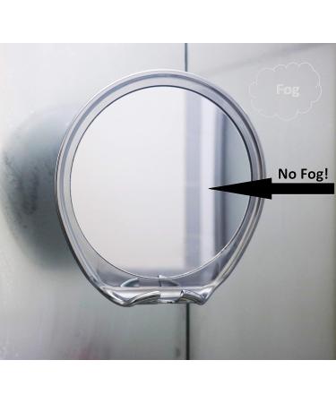 Fogless Shower Mirror with Power Locking Suction Cup - Razor Hook, 360 Rotating Arm - Bathroom Shaving Mirror (Chrome) - Buy Online on GoSupps.com