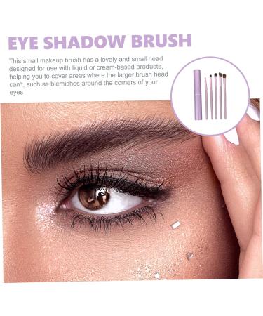 20 Pieces Eyeshadow Horsehair Makeup Brush Flat Eyeshadow Brush Gel Eyeliner Brush Blending Brush Makeup Brush for Girls Mixing Eyeshadow Brush Tool Purple - Buy Online on GoSupps.com