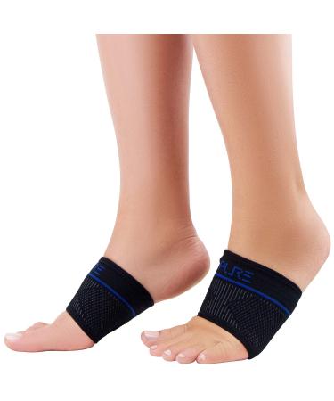 Plantar Fasciitis Arch Supports - Compression Bands for Plantar Fascia Pain Relief  Technical Arch Sleeves for Support - Great for Flat or Weak Arches  Heel Pain (S  Black) S Black