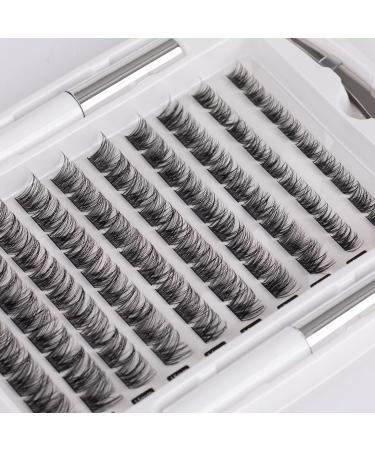 Lanciley 90 Cluster DIY Eyelash Extension Kit for Beginners - Fluffy Style, 10-16mm C CC D Curl - Easy to Use with Glue & Tweezers - Buy Online on GoSupps.com