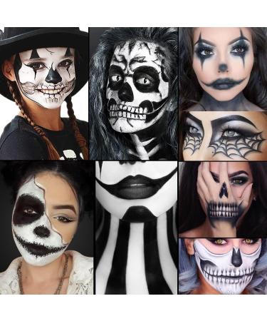  Afflano Halloween Face Paint White Black Red 76g Clown Body Paint Black White Theater Festival Cosplay Fx Body Grimage Red Black Wh - Buy Online on GoSupps.com