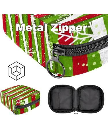 Muooum Geometric Christmas Menstrual Pouch - Zipper Bag for Tampons & Bandages - Stylish & Practical for Women & Girls - Buy Online on GoSupps.com