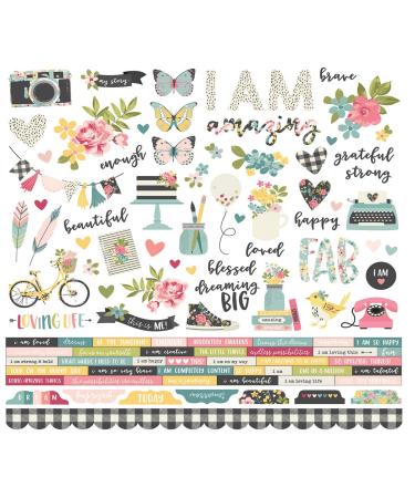 Simple Stories SI I Am Combo Sticker 12 inch x 12 inch 10025 - Buy Online on GoSupps.com