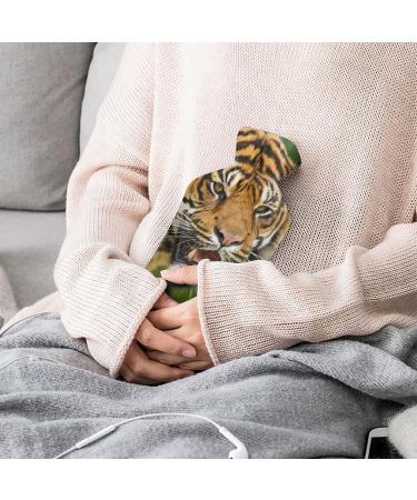 Tiger Hot Water Bottle with Plush Cover - Hand Warmer for Adults & Kids | 26.5x15.3cm - International Shipping Available - Buy Online on GoSupps.com