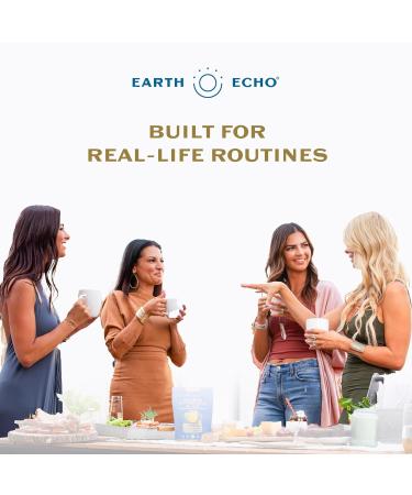 Earth Echo Revitalizing & Nightcap Bundle - Hydrolyzed Collagen with Vitamin C & Hyaluronic Acid for Radiant Skin - Organic Golden Milk Powder with Ginger for Restful Sleep - 1 Pack Each - Buy Online on GoSupps.com