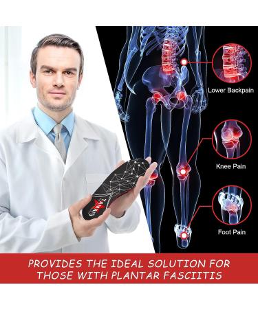 High Arch Support Plantar Fasciitis Insoles for Men & Women - Orthotic Foot Pain Relief & Comfort for Sport, Work, and Athletic Shoes - Men's 9-10.5 / Women's 10-11.5 - Buy Online on GoSupps.com