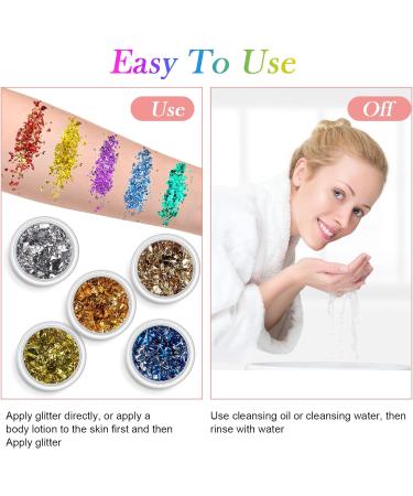 AOOWU Chunky Glitter 12 Colors for Nail & Body Art - Holographic Cosmetic Sequins for Festival, Face, Eye, Hair - DIY Nail Glitter Powder (17) - Buy Online on GoSupps.com