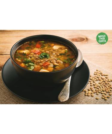 Organic Green Lentils 2kg - GMO Free, Vegan, High Fibre, High Protein - Wholefood Earth - Buy Online on GoSupps.com