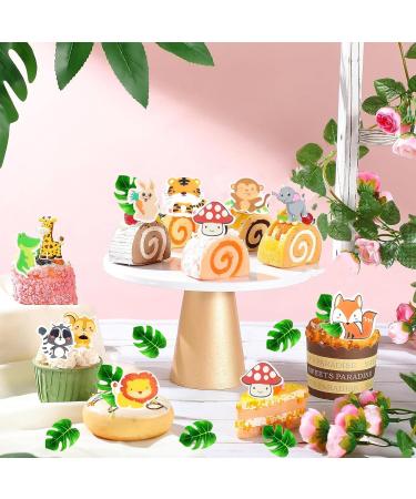 Catelves 60 Edible Jungle Animal Cake Decorations - Muffin & Cupcake Toppers for Birthday Parties - Buy Online on GoSupps.com