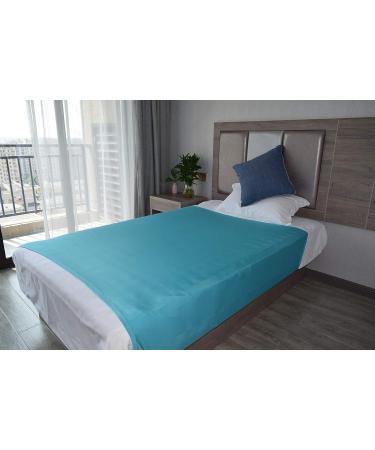 Sensory Busy Blanket for Kids | Stretchy Breathable Firm Pressure | Calming Sleep | Double Powder Blue - Buy Online on GoSupps.com