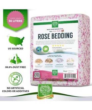 SMALL PET SELECT - Natural Paper Bedding with Real Rose Petals 56L - Buy Online on GoSupps.com