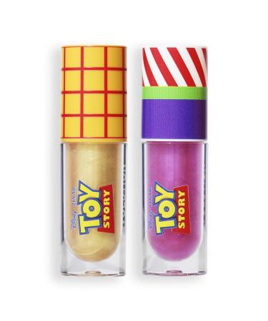 Revolution, Disney's Toy Story x Revolution Lip Duo Set, Shimmering Gloss Set, Vegan & Cruelty-Free