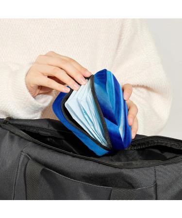 Period Bag Sanitary Napkin Storage Pouch - Abstract Blue Color | GIAPB Travel Makeup Bag - Buy Online on GoSupps.com