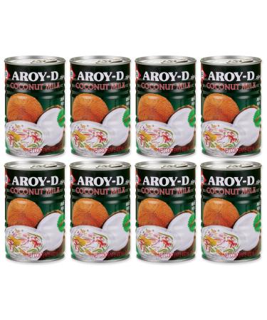 AROY-D Coconut Milk 8-Pack (400ml) - Perfect for Cooking Baking Desserts Soups & Smoothies - Ideal for Cocktails - Buy Online on GoSupps.com