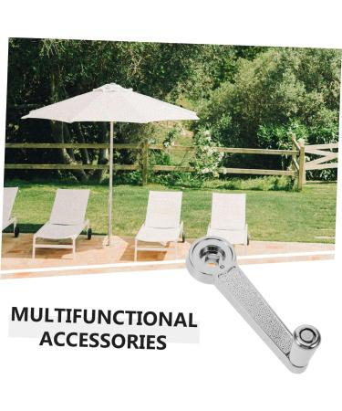Milisten Outdoor Umbrella Rotary Handle Plastic Iron Patio Umbrella Replacement Parts Umbrella Crank Replacement Silver Umbrella Rotary Handles for Daily Use - Buy Online on GoSupps.com