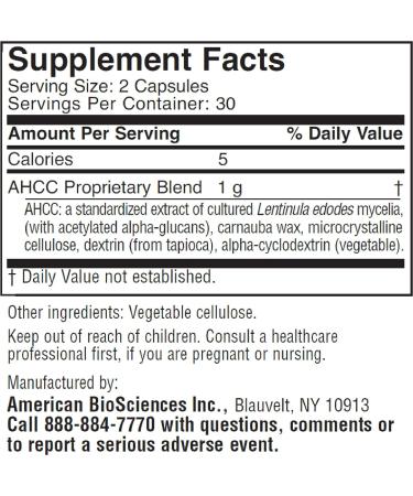 ImmPower AHCC Mushroom Extract Immune Support Supplement - 60 Vegetarian Capsules, 500mg - Supports Cytokine Function - Boosts Immune System for Adults - Buy Online on GoSupps.com