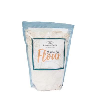 Relative Foods Fine Grind Organic Oat Flour 3 pounds, certified gluten free, dry milled with no additives