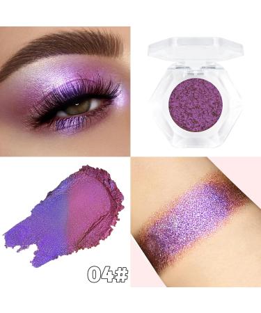  Lestpola Chameleon Glitter Eyeshadow Red Purple Metallic Effect Intense Shine Long Lasting Fine Texture Highly Pigmented Holographic Glitter Eyeshadow Makeup 04 - Buy Online on GoSupps.com