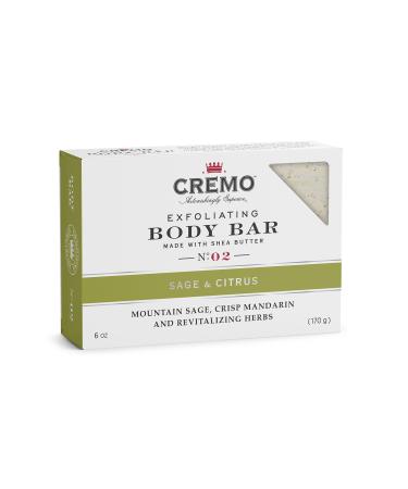 Cremo Exfoliating Body Bar No. 02 Sage & Citrus 6 oz (170 g)