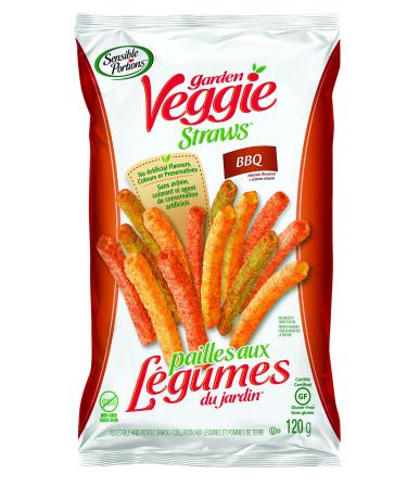Sensible Portions Garden Veggie Straws Barbeque 120g 12 Count
