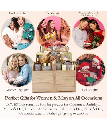10 Pc Spa Gift Set for Women | Valentine's Day Spa Kit Bubble Bath Gift Basket with Epsom Salt Body Oil Scrub & Candle - Perfect Gift for Her - Buy Online on GoSupps.com