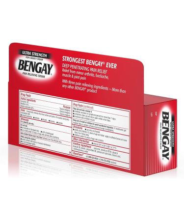 Bengay Ultra Strength Pain Relief Cream - 4 oz | Topical Analgesic for Arthritis, Muscle, Joint & Back Pain - Buy Online on GoSupps.com